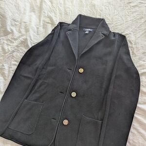 Chaps Black Blazer with Gold Buttons